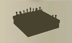 Chessboard silhouette