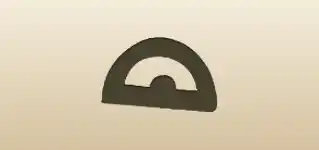 Protractor silhouette