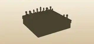 Chessboard silhouette