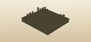Chessboard silhouette
