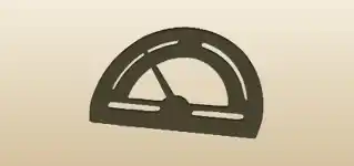 Protractor silhouette