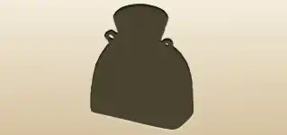 インク壺のシルエット