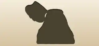 インク壺のシルエット