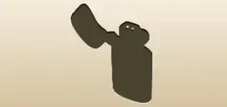 ライターのシルエット