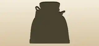 インク壺のシルエット