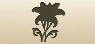ユリのシルエット