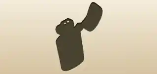 ライターのシルエット