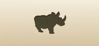 サイのシルエット