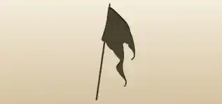 旗のシルエット