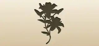 ユリのシルエット