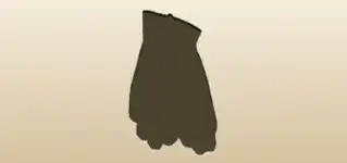 手袋のシルエット