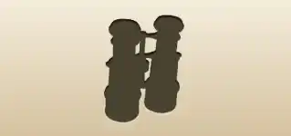 双眼鏡のシルエット