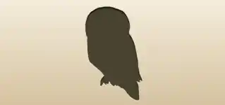 フクロウのシルエット