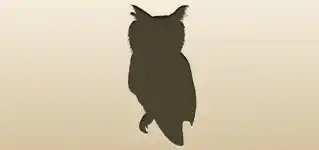 フクロウのシルエット
