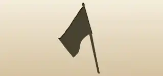 旗のシルエット