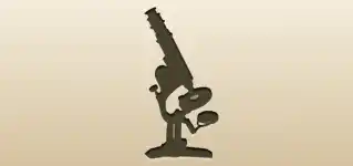 顕微鏡のシルエット