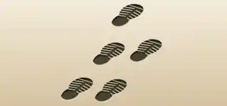 足跡のシルエット