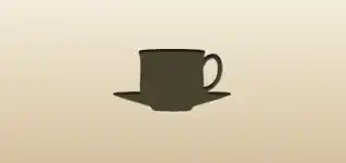 コーヒーカップのシルエット