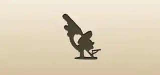 顕微鏡のシルエット