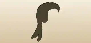 かつらのシルエット