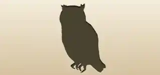 フクロウのシルエット