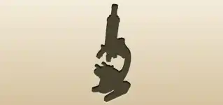 顕微鏡のシルエット