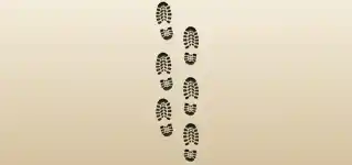 足跡のシルエット