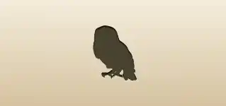 フクロウのシルエット
