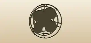 扇風機のシルエット