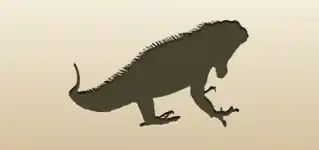 イグアナのシルエット