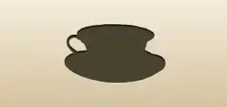 コーヒーカップのシルエット