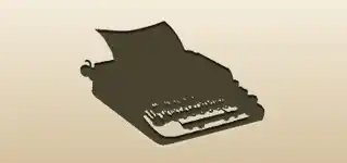 タイプライターのシルエット