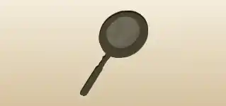 虫眼鏡のシルエット