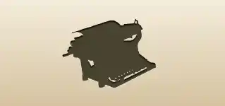 タイプライターのシルエット