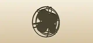 扇風機のシルエット