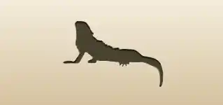 イグアナのシルエット