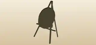 アーチェリーの的のシルエット
