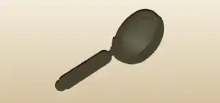 虫眼鏡のシルエット