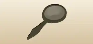 虫眼鏡のシルエット