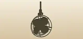 扇風機のシルエット