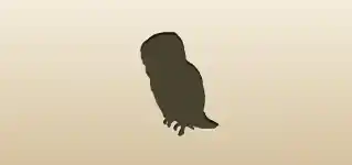 フクロウのシルエット