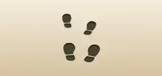 足跡のシルエット