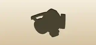 Respirator silhouette