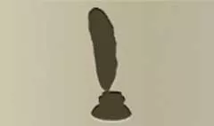 インク壺のシルエット