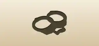 Handcuffs silhouette
