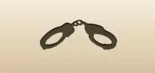 Handcuffs silhouette