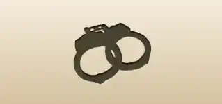 Handcuffs silhouette