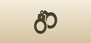 Handcuffs silhouette