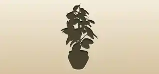 Houseplant silhouette