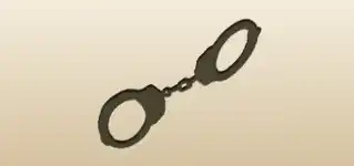 Handcuffs silhouette